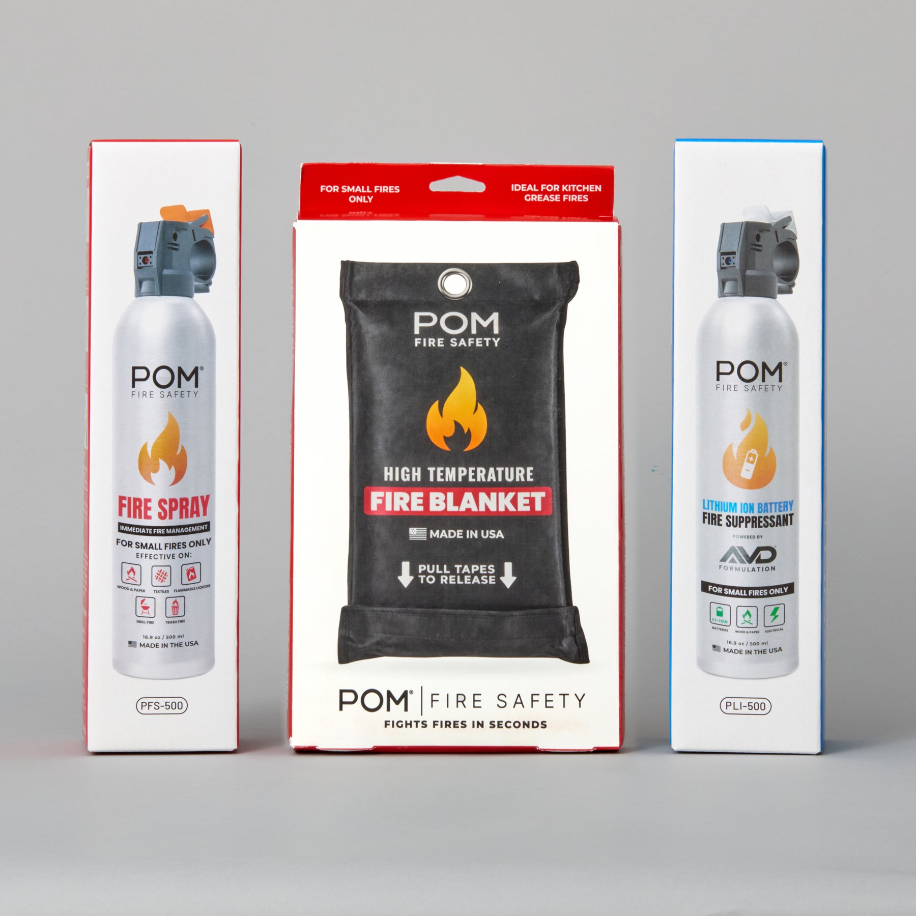 Pom Safe POM Home Fire Safety Bundle | Complete Lithium-Ion Fire & Household ...